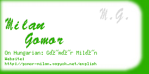 milan gomor business card